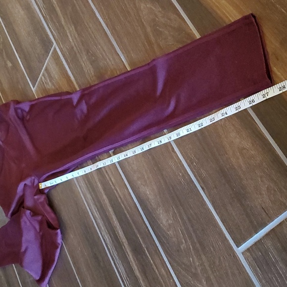 NWT Jenni Full Length Leggings Cross Band Front Plum Wine Women S - Picture 10 of 11